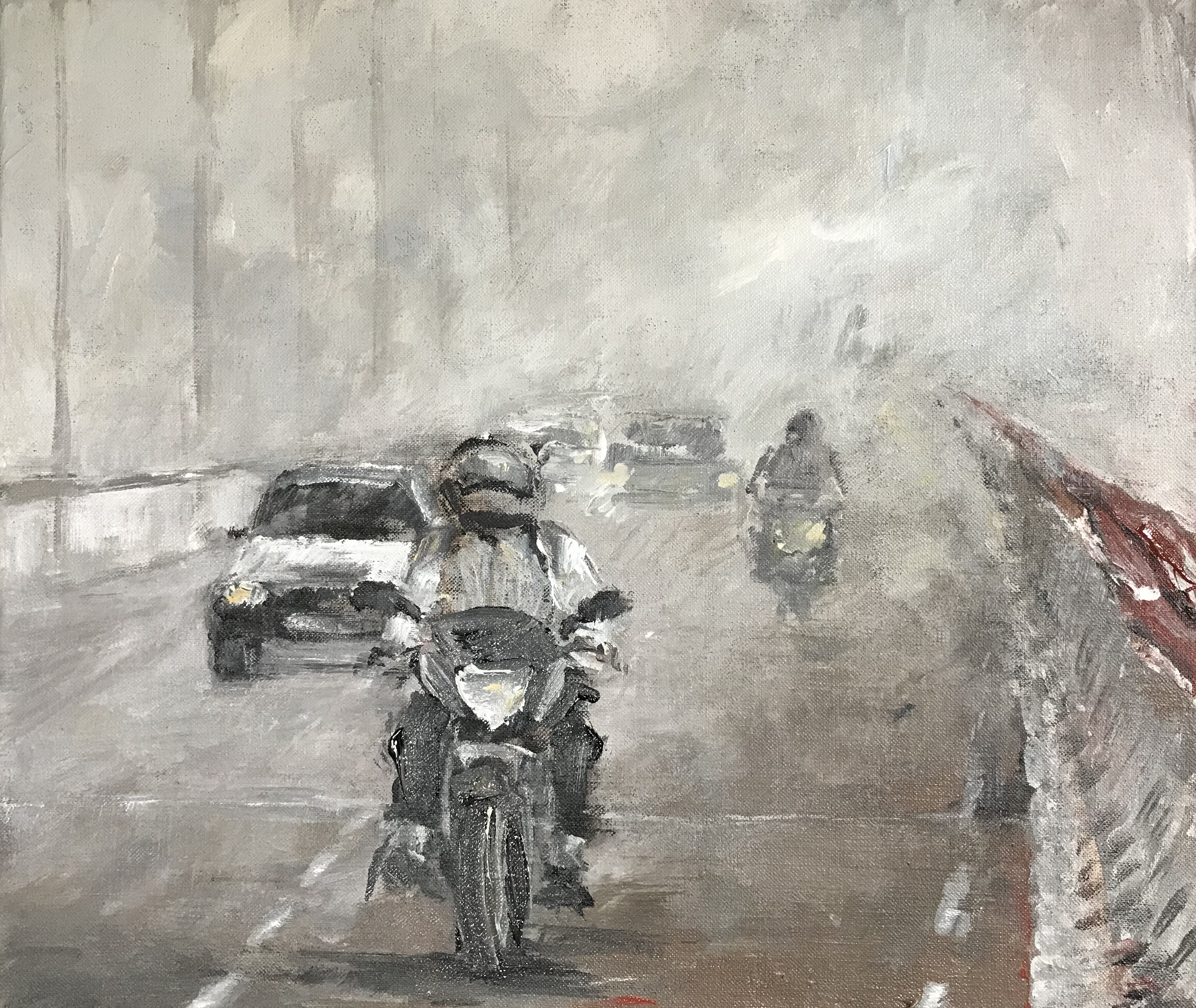 Smogalarm 1    35-30cm     Acryl op doek     2018